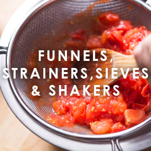 Funnels, Sieves & Shakers, Strainers